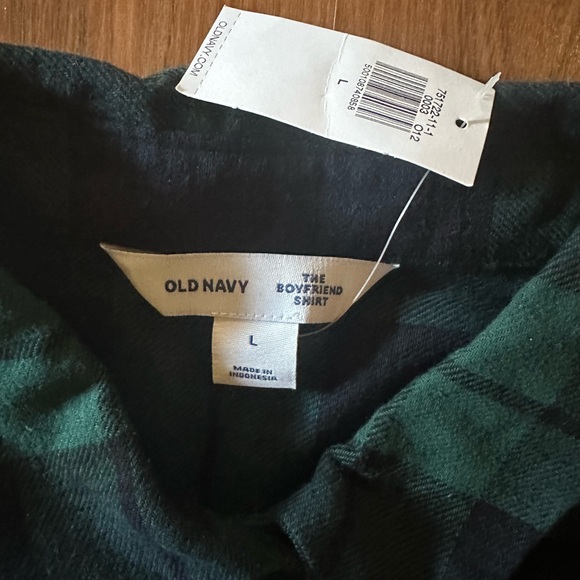 NWT Old Navy The Boyfriend Flannel Shirt size Large - Picture 5 of 8